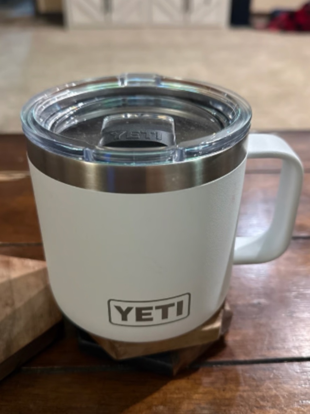 YETI Rambler 14 oz Mug White Cream Stainless Steel MagSlider Lid Insulated